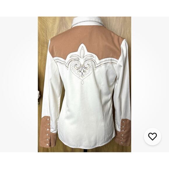 Vtg Scully Sz XS Pearl Snap LS Embroidered Embellished Shirt - Picture 5 of 12